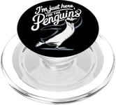 Just Here for the Penguins Funny Smoking Pingouins PopSockets PopGrip pour MagSafe