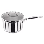 STELLAR 7000 STAINLESS STEEL 20CM DRAINING LID SAUCEPAN  3.2LTR INDUCTION