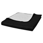 Double-sided Quilted Bedspread Black/White 220 x 240 cm vidaXL