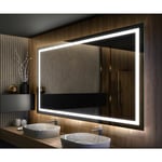 Miroir led Lumineux 120x80 cm de Salle de Bain Mural AmbientLine avec éclairage Blanc Froid 7000K L15 Artforma Transparent