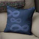 BonaMaison Housse de Coussin Motif, Bleu Taie d'oreiller pour Lit Voiture Canapé Maison Salon Chambre, Décoration D'intérieur, 43x43cm - Conçu et Fabriqué en Turquie