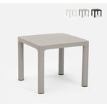 Table basse 45x45 pour café bar jardin intérieur extérieur Aviat Couleur: Gris