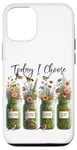 Coque pour iPhone 12/12 Pro Mason Jars Floral Choisissez Faith Hope Love Joy Flower