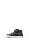 Kickers Infant Boy's Kacey Hi Sneaker | Velco Strap | Elasticated Laces, Navy, 11 UK Child