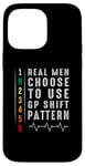 iPhone 14 Pro Max Real Men Use RACE Shift Pattern Tee - Motorcycle Gear Shift Case