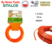 Strimmer Line 15m x 1.3mm Wire Grass STRONG CUT Cord Electric Cutter Garden