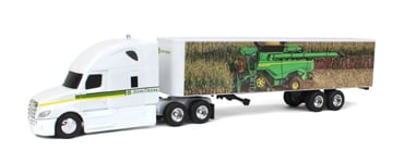 ERTL, FREIGHTLINER 6x4 with 2 Axles Trailer JOHN DEERE X9 Harvester Graphics,...