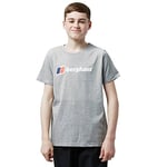 Berghaus Kids' Logo T-Shirt with Short Sleeves, Kids T-Shirt with a Lightweight Active Fit, Kids' Hiking & Outdoor Recreation Clothing (11-12 Years, Grey)