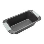Laura Ashley Non-Stick Loaf Tin 2 LB, Dishwasher Safe, Oven Safe Loaf Tin, Freezer Safe, Bakeware, Sage Green Silicone Handles, Pale Charcoal for Cooking and Baking (PFAO/PFAS Free)