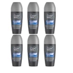 6 x 50ml Dove Men+Care Cool Fresh Roll On Anti-Perspirant Deodorant