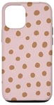 Coque pour iPhone 12/12 Pro Rose Dots Boho Minimaliste