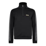 BOSS Mens Tracksuit Quarter Jacket 10166548 Black/gold M