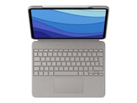 Logitech Combo Touch - Clavier et étui - avec trackpad - rétroéclairé - Apple Smart connector - AZERTY - Français - sable - pour Apple 12.9-inch iPad Pro (5ème génération)