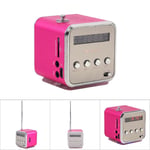 (Rose) Digital Speaker Mini Speaker Music Player FM Radio Stereo MP3 MP4