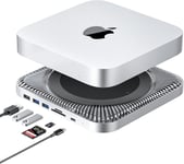 Hub USB-C avec boîtier de disque dur pour Mac Mini M1,station d'accueil de type C avec fente SSD SATA/HDD,double port USB 3.0/2.0,lecteurs de cartes TF/SD,compatible avec Mac Mini 2018/2020(Q829)