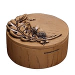 AQzxdc Boîte De Stockage Cosmétique en Bois, Anti Poussière avec Couvercle Boîte De Finition De Bijoux De Table, Grande Capacité Décoration Ménage Accessoires Papeterie Organisateur