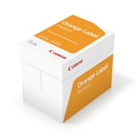 Canon Orange Label Premium A4 Printer Paper, Copy Paper, Multi-Purpose Paper, 75gsm, 1 Carton of 5 x 500 Sheets, 2500 Sheets Total, White, Exclusive to Amazon