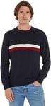 Tommy Hilfiger Men's Sweatshirt Without Hood, Blue (Desert Sky), S