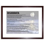 Wee Blue Coo Desiderata Ehrmann Placidly Noise Haste Quote Framed Wall Art Print