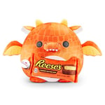 Snackles Super Sized 35 cm, Dragon (Reese's), by ZURU Cuddly Squishy Comfort 35 cm Plush with License Snack Brand Accessory (Dragon)