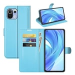 Xiaomi Mi 11 Lite 5G      Pu Wallet Case    [Lightblue]