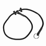 DINGO GEAR Dog Choke Collar Handmade of Strong Cord with 2 Limiters Waterproof Choker for K9 Training IGP Agitation Bite Work Obedience Black XL (S04050)