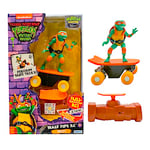 Teenage Mutant Ninja Turtles - Tortue Ninja - Figurine Tortue Ninja - Tortue Ninja Michelangelo Inspirée du Film Ninja Turtles: Teenage Years, Skateboard Télécommandé avec avec Amortisseur.