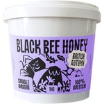 Black Bee Honey - Pure British Autumn Raw Honey, Thick with Bold Aromatic Flavours, Unprocessed, Single Source from Hive to Jar, Never Blended - Delicious on Toast, Soothing in Drinks, 1Kg Tub