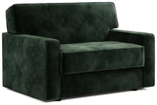 Jay-Be Linea Velvet Cuddle Chair Sofa Bed - Dark Green