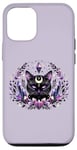 iPhone 13 Pro Purple Cat Cute Black Cat Goth Cat Witchy Cat Witch Cat Moon Case