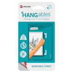 Velcro Brand | HANGables® Removable Picture Hanging Strips | Strong Self Adhesive Strips | Damage Free Picture Hanging for Pictures, Mirrors, Wall décor | White | 4 Sets Holds up to 6kg | Set of 4