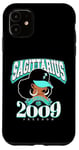 iPhone 11 Sagittarius 2009 Turquoise Birthday Afro Zodiac Queen Case