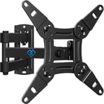 TV Wall Bracket for 13-43 Inch Tvs Swivels Tilts TV Mount for Flat & Curved TV