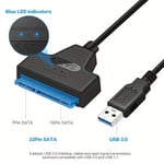 SATA USB Kaapeli, USB 3.0 SATA III Kiintolevysovitin 6.35 Cm HDD SSD Yhteensopiva