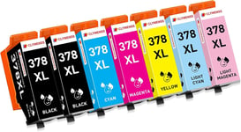 7-Pack 378Xl Cartouches D'Encre Compatibles Avec 378 Xl 378Xl Multipack Pour Expression Photo Xp-8500 Xp-8505 Xp-8600 Xp-8605 Xp-8606 Xp-8700 Xp8500 Xp8505 Xp8600 Xp8605 Xp8606 Xp8700