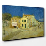 Big Box Art Vincent Van Gogh The Yellow House Canvas Wall Art Print Ready to Hang Picture, 30 x 20 Inch (76 x 50 cm), Multi-Coloured