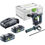 Festool BHC 18-Basic Marteau perforateur sans fil 18 V 1,8 J SDS Plus Brushless + 2x batterie 4,0 Ah + chargeur rapide + Systainer