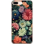 Apple iPhone 7 Plus Gennemsigtigt Telefoncover Färglada blommor