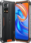 Bv9200 Smartphone Incassable,6.6""120hz 2.4k Display,50mp Camera,8go+256go,3 Emplacements Pour Cartes,Led Notification,Ip68 Android 12 Etanche Telephone,Nfc Charge Sans Fil Orange