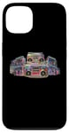 Coque pour iPhone 13 Radio Hiphop Boom Box années 80 et 90 pour amateurs de rap pour hommes, femmes, enfants