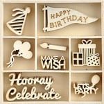 Kaisercraft - Wooden Flourish Pack - Oh Happy Day - Fl663