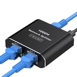 Switch Ethernet Splitter 2 Ports Gigabit Network Splitter 1 a 2 RJ45 LAN Switch 2 Ports avec Type-C Power Cable Internet Splitter pour Cat5/5e/6/7/8 câble Routeur