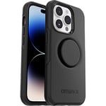 OtterBox Otter+Pop Coque pour iPhone 14 Pro, anti-chute, protection avec PopSockets PopGrip, supporte 3 x plus de chutes que la norme militaire, antimicrobien, Noir