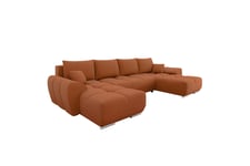 Simerly Sofa Dobbeldivan 4-seter - Oransje U-sofa