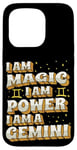 Coque pour iPhone 15 Pro Magique Gemini Power Zodiac Girl Horoscope Anniversaire