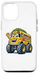 Coque pour iPhone 12/12 Pro Funny Monster Truck School Bus Back To School Kids Boys