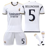 23-24 Bellingham 5 Real Madrid tröja Ny säsong Senaste Vuxna Fotbollströjor för barn Adult XXL（190-200cm）