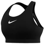 Nike Bra W NK DF Swsh Hgh SPT Bra, Black/Iron Grey/White, DX6815-010, 2XA-B