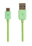 Fairphone 2 Câble Data Micro USB vert 1 mètre pour charge, synchronisation et transfert de données.