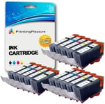 15 Cartouches d'encre compatibles pour Canon Pixma MG5750 MG5751 MG6850 MG6851 MG7750 TS5050 TS6050 MG5752 MG5753 MG6852 MG6853 TS6051 - PGI-570PGBK XL CLI-571BK XL CLI-571C XL CLI-571M XL CLI-571Y XL